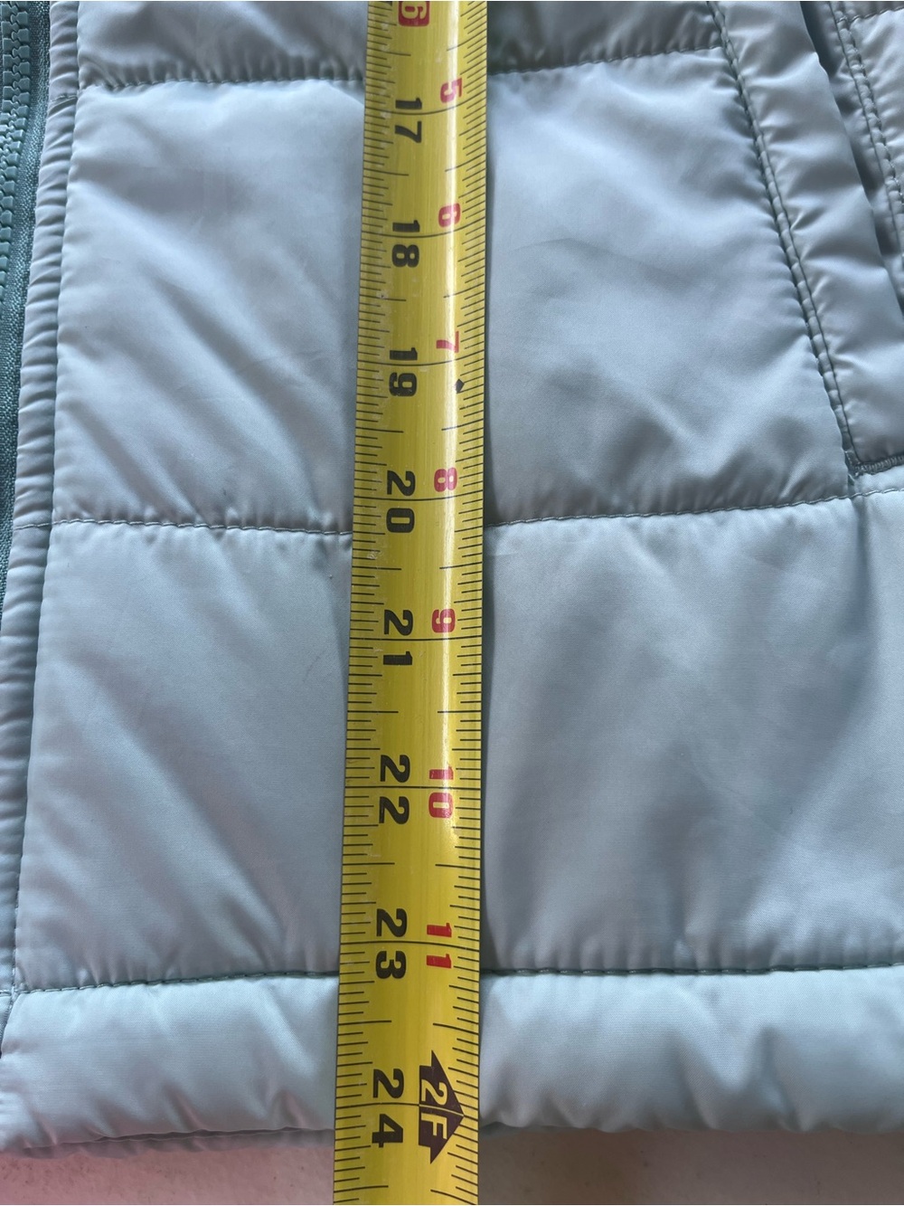 Cat & Jack Kids XL Sage Green Sherpa Lined Puffer Vest - Picture 3 of 7
